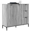 vidaXL Buffet Gris Sonoma 89,5 x 33 x 82 cm Bois d'ing&eacute;nierie