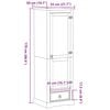 vidaXL Garde-robe Corona 55x50x170 cm bois de pin massif