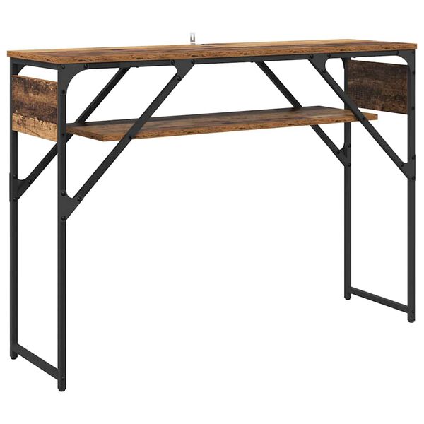 vidaXL TableConsole Bois Ancien 105x30x75cm Bois d'ing&eacute;nierie