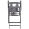 vidaXL Chaises pliables d'extérieur lot de 4 et coussins Bois d'acacia