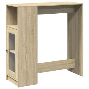 vidaXL Table de bar avec &eacute;tag&egrave;res ch&ecirc;ne sonoma bois d'ing&eacute;nierie