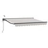 vidaXL Auvent r&eacute;tractable &eacute;lectrique Gris clair et blanc 5 x 3 m