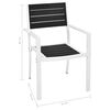 vidaXL Ensemble de Mobilier 5 pcs Noir et Blanc