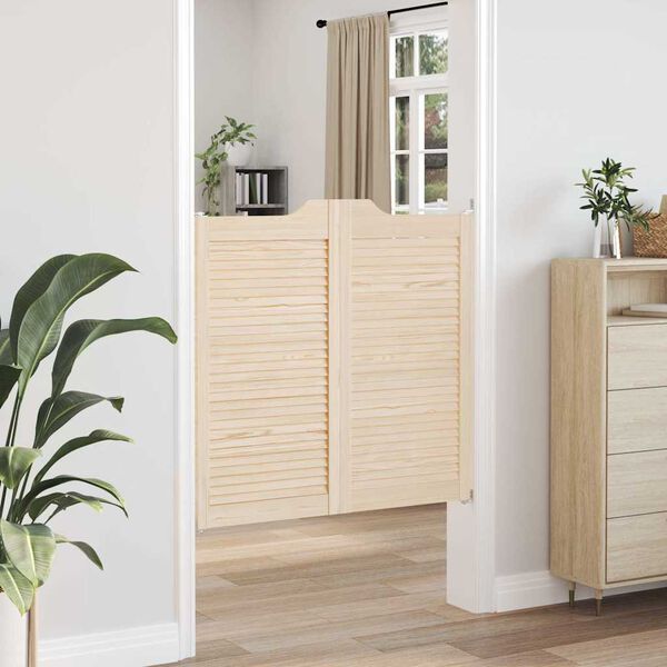 vidaXL Portes battantes &agrave; persiennes 1paire 100x100 cm bois massif Pin