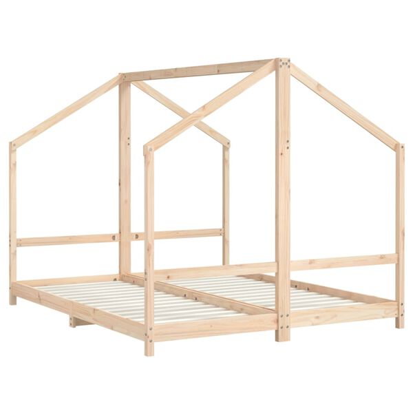 vidaXL Cadre de lit pour enfants 2x(80x200) cm bois de pin massif