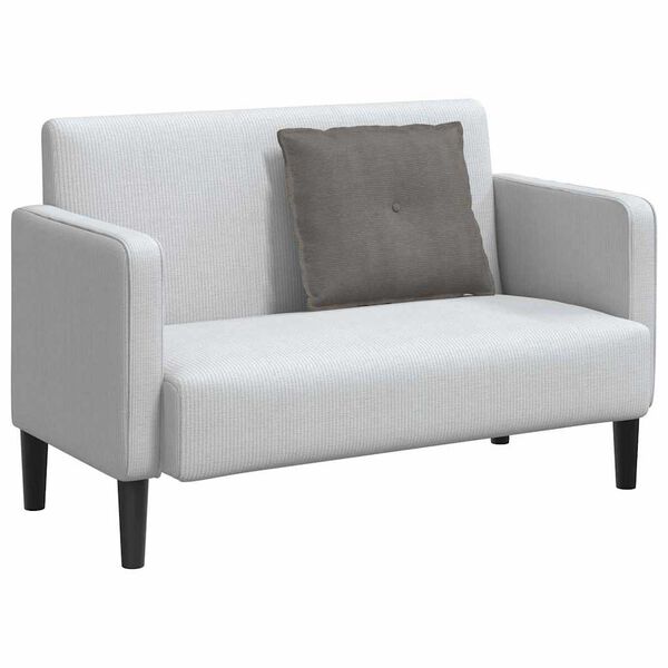 vidaXL Coussin de Dos Gris clair 60 x 50 cm Tissu en velours c&ocirc;tel&eacute;