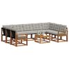vidaXL Ensemble de canap&eacute;s d'ext&eacute;rieur 10 pcs Gris Naturel et Clair