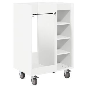 vidaXL Armoire de Golf avec roue Uni Blanc 65 x 45 x 98 cm