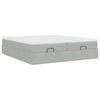 VidaXL Cadre de lit ottoman et matelas gris clair 180x200cm velours
