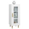 vidaXL Buffet Blanc brillant 34,5x34x90 cm Bois d'ingénierie