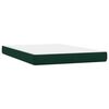 vidaXL Sommier &agrave; lattes de lit et matelas vert fonc&eacute; 140x210cm velours
