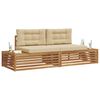 vidaXL Ensemble de canap&eacute;s d'ext&eacute;rieur 2 Pi&egrave;ce Naturel et Beige
