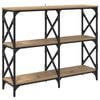 vidaXL Table console Ch&ecirc;ne artisanal 100 x 28 x 80,5 cm