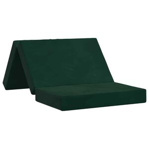 vidaXL Canap&eacute;-lit pliable 80 x 67 x 45 cm Vert fonc&eacute;