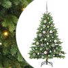vidaXL Sapin de No&euml;l artificiel avec 150 LED Vert 120 cm PE et PVC