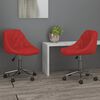 vidaXL Chaises &agrave; manger pivotantes lot de 2 bordeaux similicuir