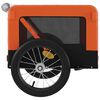 vidaXL Remorque de vélo pour animaux de compagnie orange et noir