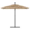 vidaXL Parasol de jardin avec LED et m&acirc;t en acier marron 269x269x235cm