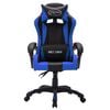 vidaXL Fauteuil de jeux vidéo avec LED RVB Bleu et noir Similicuir