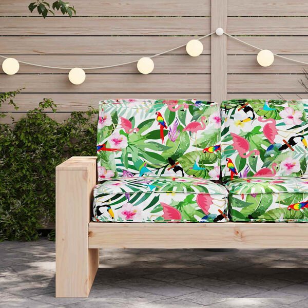 vidaXL Set de coussins de palette 2 pcs Jungle tropicale Tissu Oxford