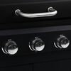 vidaXL Barbecue gril combo à gaz et au charbon avec 3 brûleurs