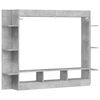 vidaXL Meuble TV gris b&eacute;ton 152x22x113 cm bois d'ing&eacute;nierie