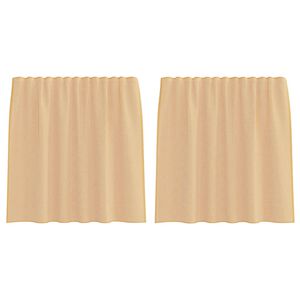 vidaXL Rideaux en voile avec passe-tringles 2 pcs sable