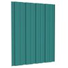vidaXL Panneau de toiture 12 pcs Vert 60 x 45 cm Acier galvanis&eacute;