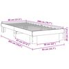 vidaXL Cadre de lit sans matelas 80x200 cm bois massif de ch&ecirc;ne