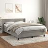 vidaXL Sommier &agrave; lattes de lit et matelas Gris clair 140x190cm Velours