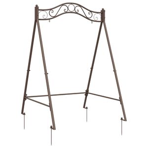 vidaXL Cadre de balan&ccedil;oire Marron ancien 113 x 121,5 x 168 cm Acier