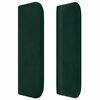 vidaXL T&ecirc;te de lit avec oreilles Vert fonc&eacute; 163x16x78/88 cm Velours