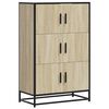 vidaXL Buffet haut ch&ecirc;ne sonoma 68x35x106,5 cm bois ing&eacute;nierie m&eacute;tal