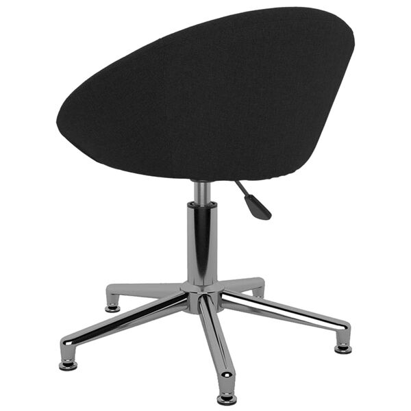vidaXL Chaise pivotante de bureau Noir Tissu