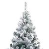 vidaXL Sapin de No&euml;l artificiel Blanc 180 cm PVC, Acier et Plastique