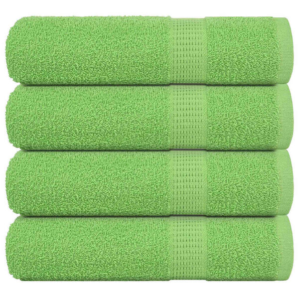 vidaXL Serviettes de douche FROGN 4 pcs vert pomme 70x140 cm 360 g/m&sup2;