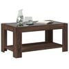 vidaXL Table basse avec LED chêne marron 93x53x45 cm bois d'ingénierie