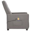 vidaXL Fauteuil électrique de massage Gris clair Tissu