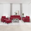 vidaXL Ensemble de canap&eacute;s 4 pcs avec coussins Rouge bordeaux Velours