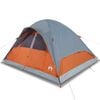 vidaXL Tente familiale &agrave; d&ocirc;me 6 personnes orange imperm&eacute;able