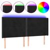vidaXL T&ecirc;te de lit &agrave; LED Noir 163x16x118/128 cm Velours