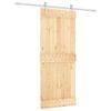 vidaXL Porte coulissante Naturel et Blanc 85 x 210 cm