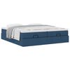 VidaXL Cadre de lit ottoman avec matelas bleu 180x200 cm tissu