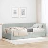 vidaXL Cadre de lit d'angle avec matelas 2 pcs Gris clair Velours