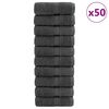 vidaXL Serviettes de toilette premium SOLUND 50 pi&egrave;ces Anthracite 30 x 30 cm 600 g/m&sup2;