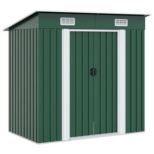 vidaXL Abri de jardin M&eacute;tal Vert