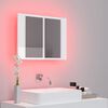 vidaXL Armoire &agrave; miroir de bain &agrave; LED Blanc brillant Acrylique