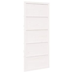 vidaXL Porte de grange 100 x 2,5 x 208 cm Bois de pin massif Blanc