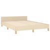 vidaXL Cadre de lit sans matelas cr&egrave;me 140x190 cm tissu