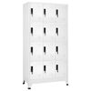 vidaXL Armoire &agrave; casiers Blanc 90x45x180 cm Acier